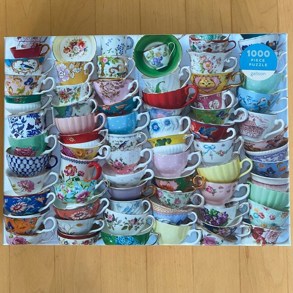 Teacups Puzzle 1000 Piece Puzzle by Galison Complete - Picture 1 of 9